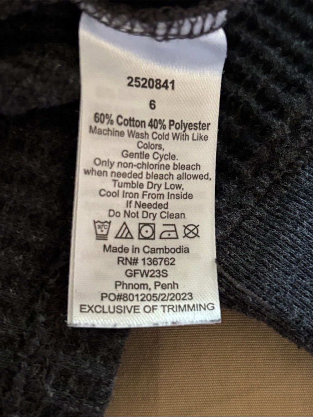 ANDY & EVAN Grey Henley 3 Button Long Sleeved Sweater with Pocket - Picture 6 of 6